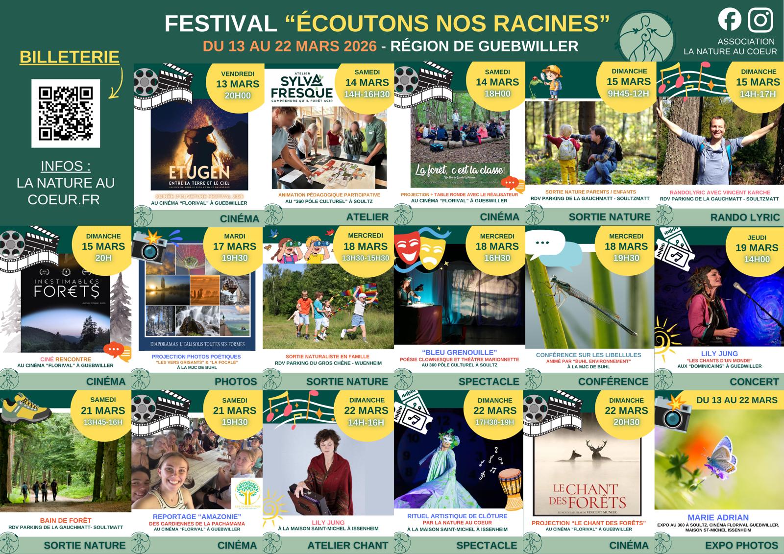 affiche du programme écoutons nos racines 2026